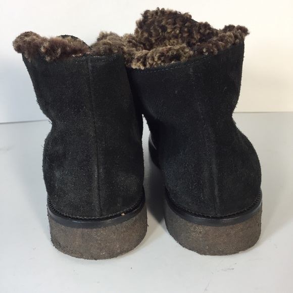 j.Crew Made in Italy Fur Lined Suede Booties Sz 10 - Picture 4 of 7